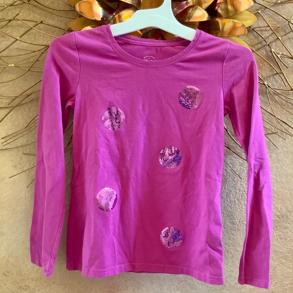 Faded Glory (Old Navy) girls’ shirt sequins sz Med